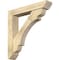 Ekena Millwork Olympic Slat Rough Sawn Bracket w/ Offset Brace, Douglas Fir, 6"W x 32"D x 32"H BKT0604X32X32OLY06RDF - alternate 1